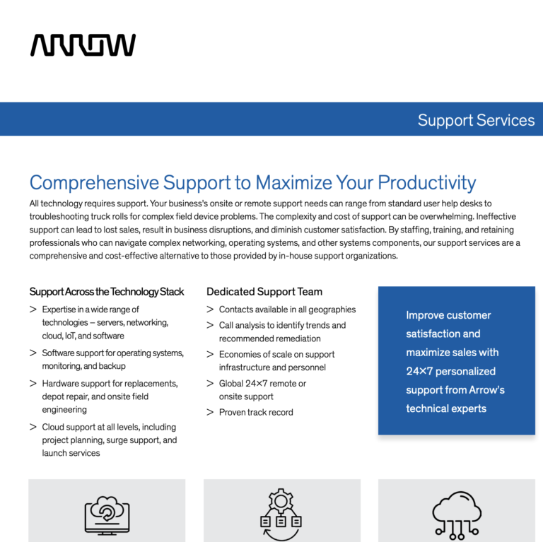 arrow support services brochure