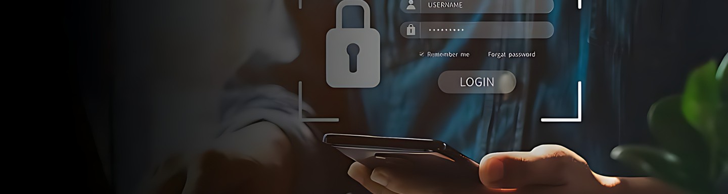 Une personne interagit avec une interface de connexion sécurisée sur un smartphone.