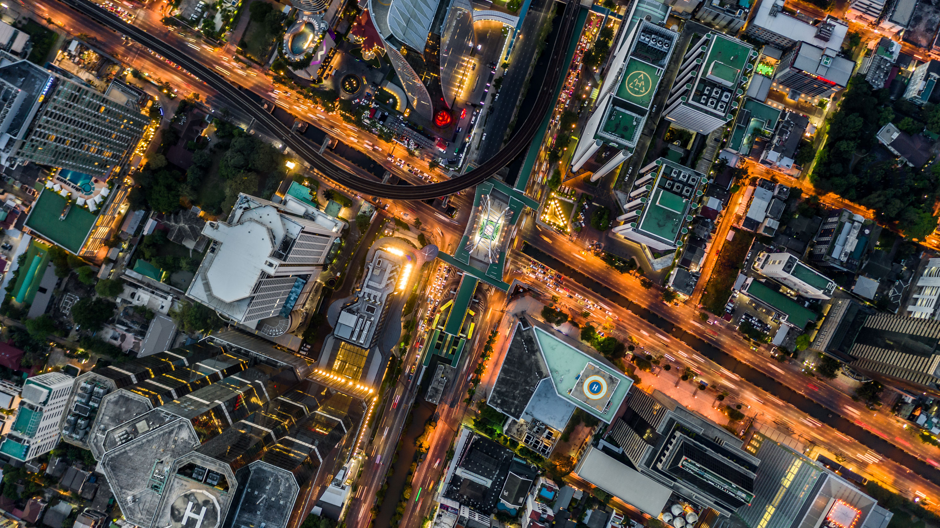 Bangkok City Aerial View