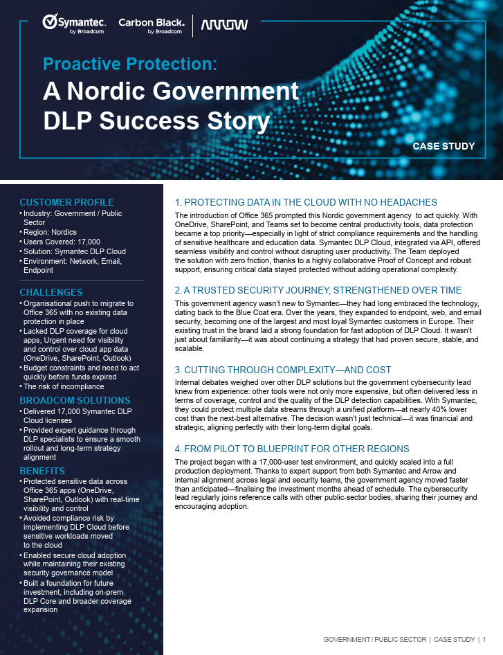 Case Studies Nordic Government Dlp Success Story